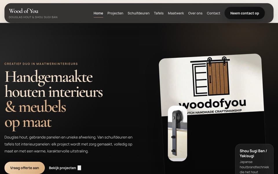 Wood of You — Interieur · maatwerk hout